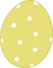 Fototapeta premium Cute easter egg flat icon Spring holiday Garden decor element