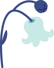 Lily of valley flat icon Spring flower