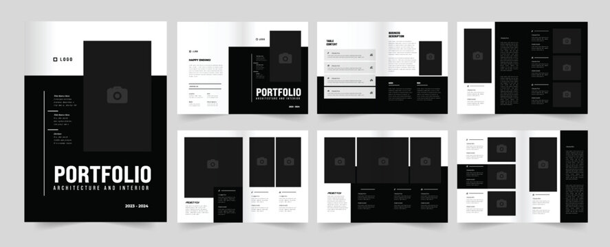 Architecture portfolio interior portfolio design portfolio template 