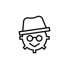 SEO Whitehat icon in vector. Logotype
