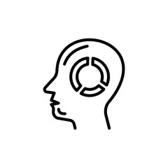 Graphical Mind icon in vector. Logotype
