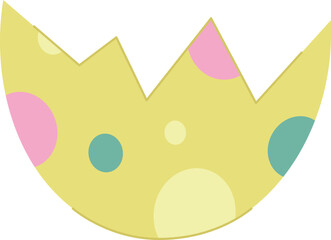 Fototapeta premium Spring cute easter eggshell flat icon