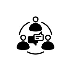 Teamwork Communication icon in vector. Logotype