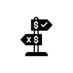 Money Decision icon in vector. Logotype
