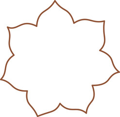 Mehendi flat icon Indian body art ornaments Decoration