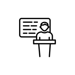 Lecture icon in vector. Logotype