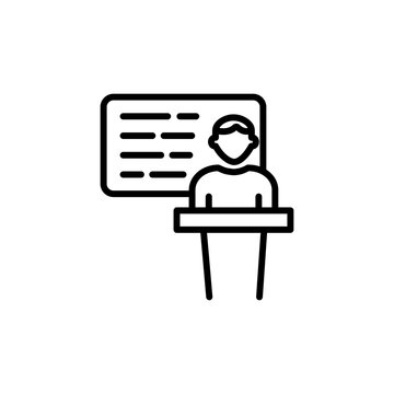 recommend clip art: Lecture icon in vector. Logotype