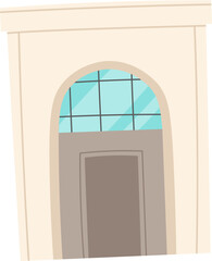 Entrance door flat icon Railway station