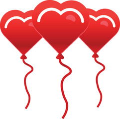 Valentine's day celebration balloon illustration