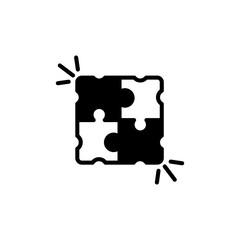 Puzzle icon in vector. Logotype