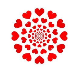 Valentine heart Shape, Red Heart Icon Vector Design