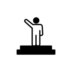 Leader icon in vector. Logotype