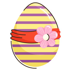 Creatively designed flat icon of easter egg 