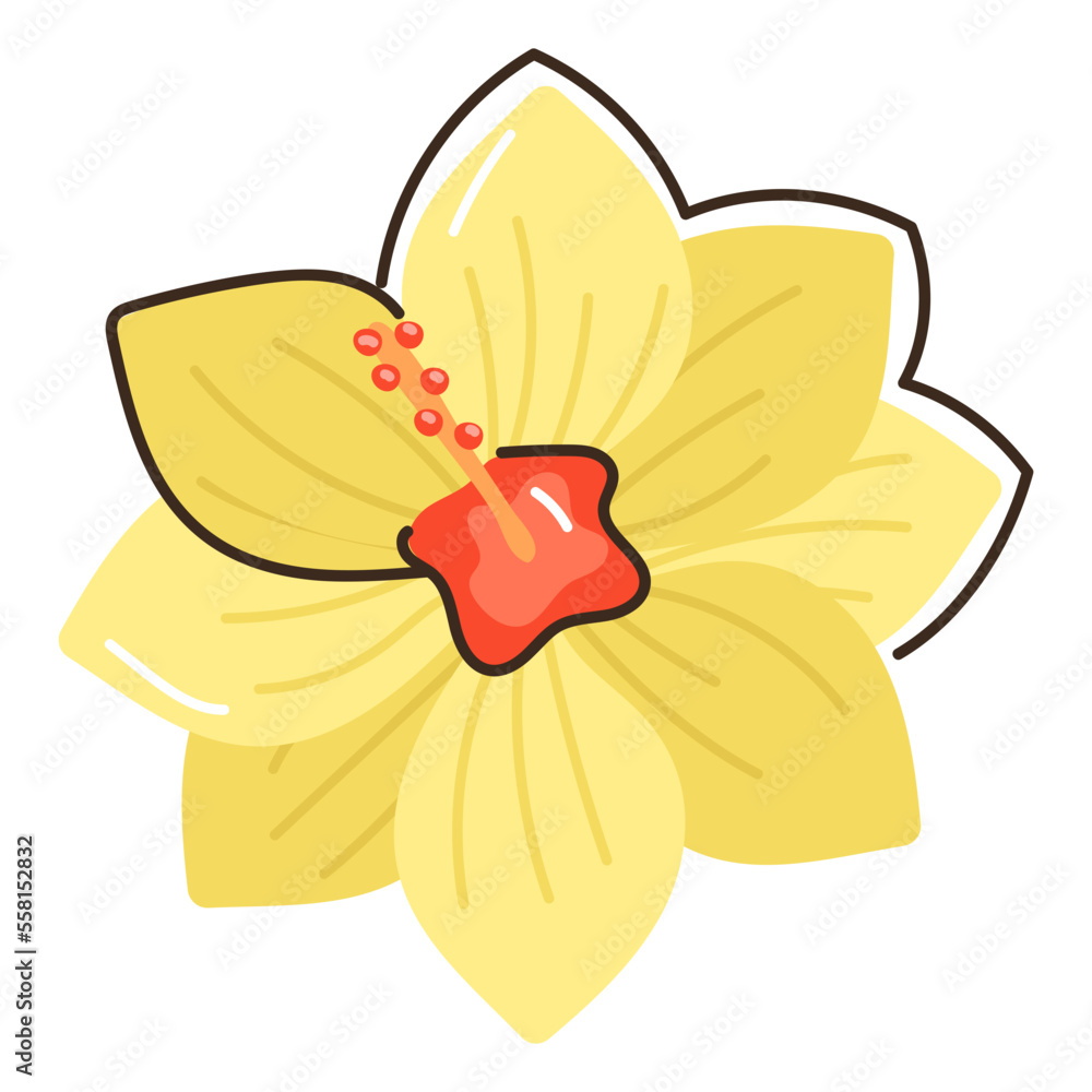 Poster a captivating flat icon of easter daffodil