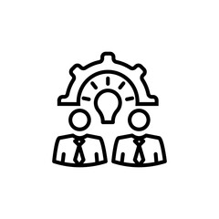 Teamwork Problem Solving icon in vector. Logotype