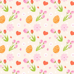 Handy egg pattern vector, flat design 