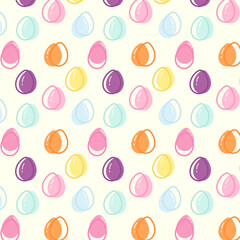 Handy egg pattern vector, flat design 