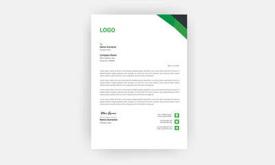 Simple Creative Letterhead Template Design
