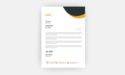 Simple Creative Letterhead Template Design