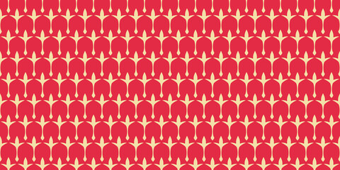 Seamless pattern with decorative ornament on red background. vector image