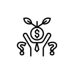 Confusion In Selecting investment icon in vector. Logotype