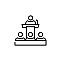 Public Speech icon in vector. Logotype