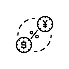 Exchange Rate icon in vector. Logotype
