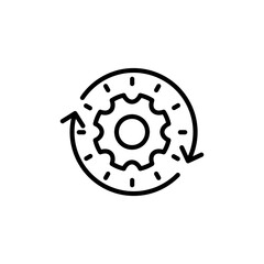 Full Day Service icon in vector. Logotype