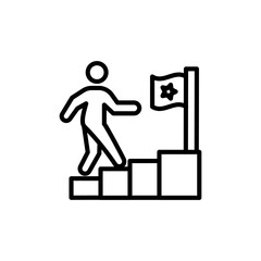 Going to Success icon in vector. Logotype