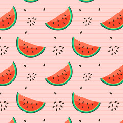 A captivating flat design of watermelon pattern 