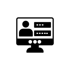 Account Info icon in vector. Logotype