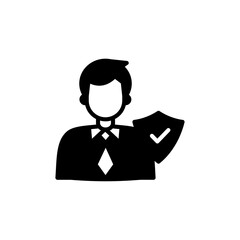 Employee Insurance icon in vector. Logotype