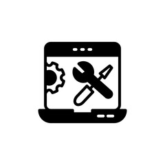 Online Technical Help icon in vector. Logotype