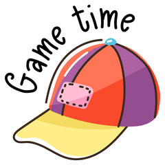 A well-designed flat sticker of cap 