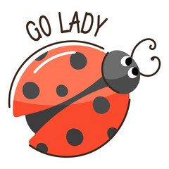 Obraz premium Get this amazing flat sticker of ladybug 