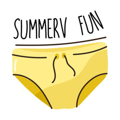 A flat sticker of underwear, editable design 