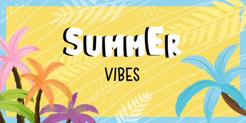 A visually appealing horizontal banner of summer time 