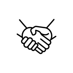 Handshake icon in vector. Logotype