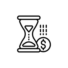 Time Is Money icon in vector. Logotype