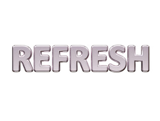 Refresh text effect vector illustration