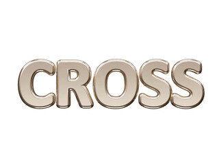 Cross text effect vector illustration