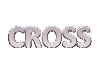 Cross text effect vector illustration
