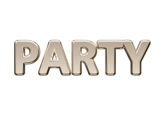 Party text effect vector illustration