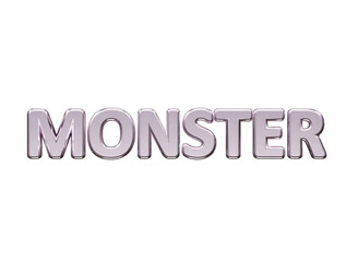 Monster text effect vector illustration