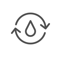 Fabric properties related icon outline and linear vector.