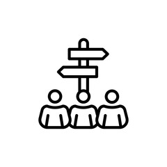 Team Decision icon in vector. Logotype