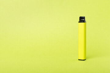 Disposable electronic cigarette on color background