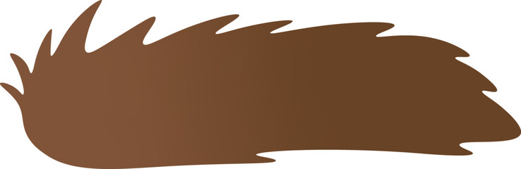 Brown shaggy and bushy eyebrow flat icon