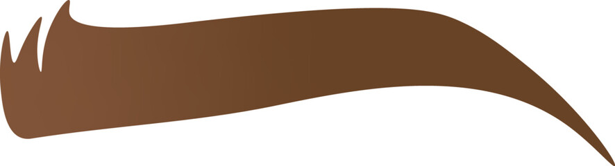 Well-groomed brown curved eyebrow flat icon