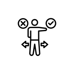 Decision Making icon in vector. Logotype